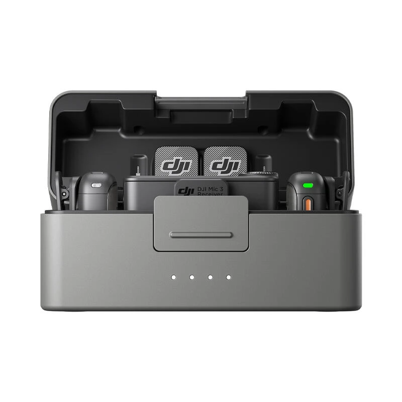 DJI Mic 3 2 TX plus 1 RX plus Charging Case Grey | მიკროფონი