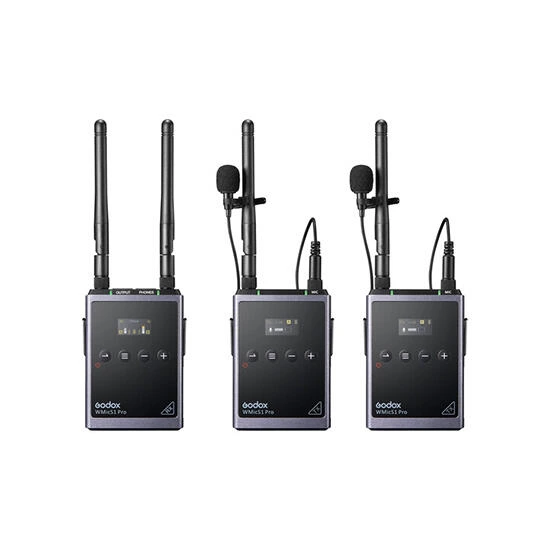 Godox UHF Wireless Microphone System WMicS1 Pro Kit2 Black | მიკროფონი