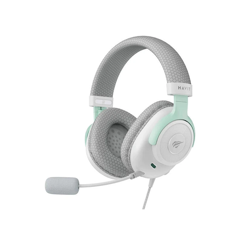 Havit H2230E Gaming Headset White/Cyan | ყურსასმენი