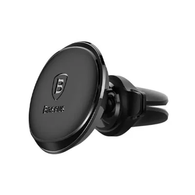 Baseus Magnetic Car Mount Phone Holder with Cable Clip Air Vent Version C40141201113-00 Black | ტელეფონის სამაგრი