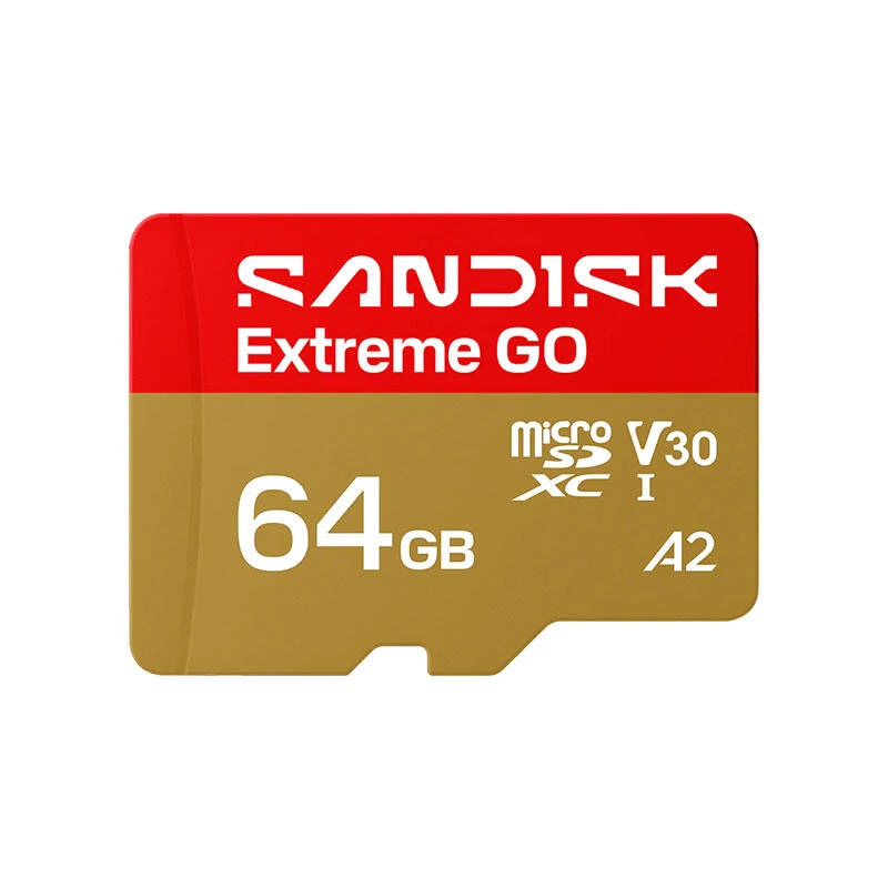 SanDisk 64GB Extreme GO MicroSD/XC UHS-I Card Up to 170MB/s/C V30/4K/A2 SDSQXGN-064G-GN6MN | Memory card