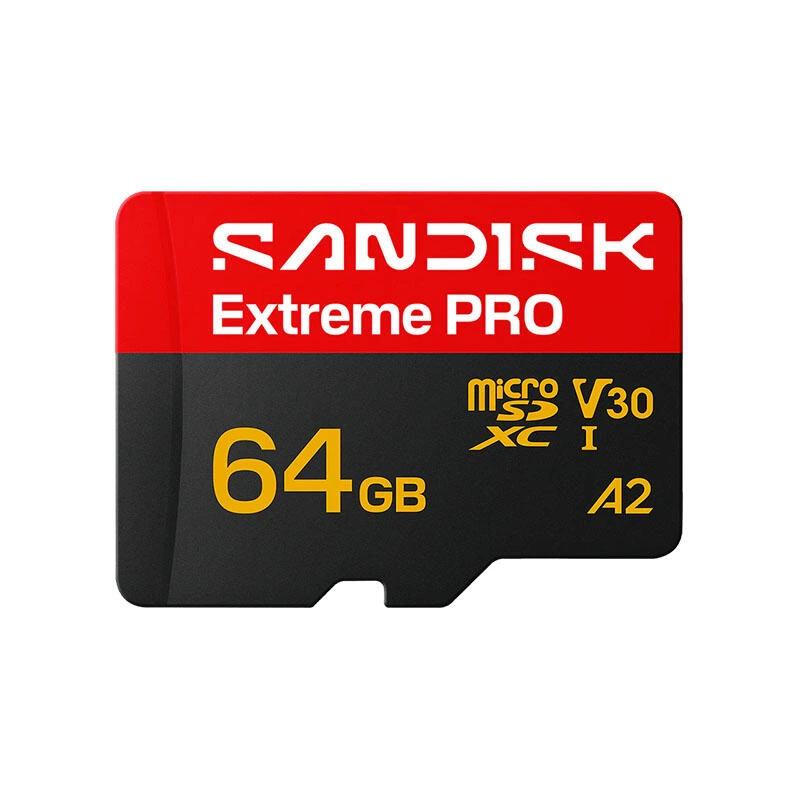 SanDisk 64GB Extreme Pro MicroSD/XC UHS-I Card Up to 200MB/s V30 SDSQXCU-064G-GS6MA | მეხსიერების ბარათი