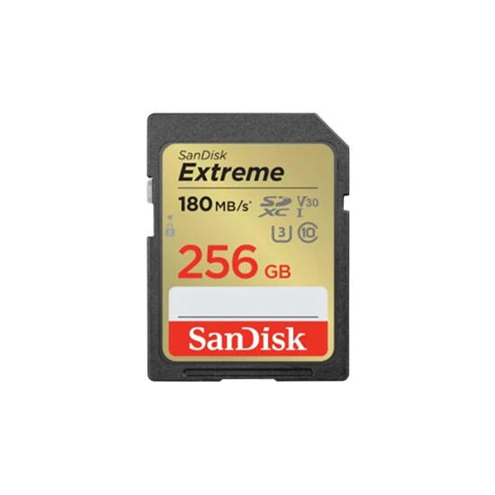 SanDisk 256GB Extreme SD/XC UHS-I Card 180MB/S V30/4K Class 10 SDSDXVV-256G-GNCIN | მეხსიერების ბარათი