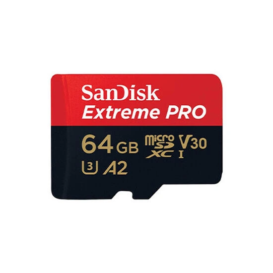 SanDisk 64GB Extreme Pro MicroSD/XC UHS-I Card Up to 200MB/s V30 SDSQXCU-064G-GN6MA | მეხსიერების ბარათი