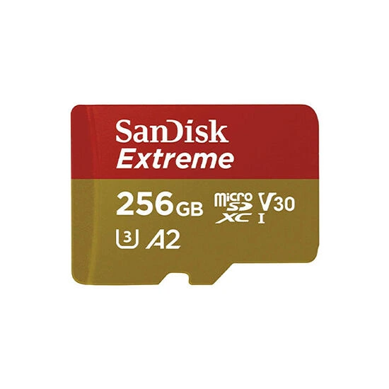 SanDisk 256GB Extreme MicroSDXC UHS-I Card Up to 190MB/s/C V30/4K/A2 SDSQXAV-256G-GN6MN | მეხსიერების ბარათი