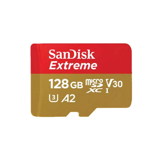 SanDisk 128GB Extreme MicroSD/XC UHS-I Card 190MB/S V30/4k Class 10 SDSQXAA-128G-GN6MN | Memory card