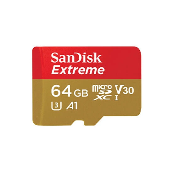 SanDisk 64GB Extreme MicroSD/XC UHS-I Card Up to 170MB/s/C V30/4K/A2 SDSQXAH-064G-GN6MN | მეხსიერების ბარათი