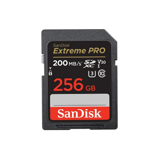 SanDisk 256GB Extreme PRO SD/XC UHS-I Card 200MB/S V30/4K Class 10 SDSDXXD-256G-GN4IN | მეხსიერების ბარათი