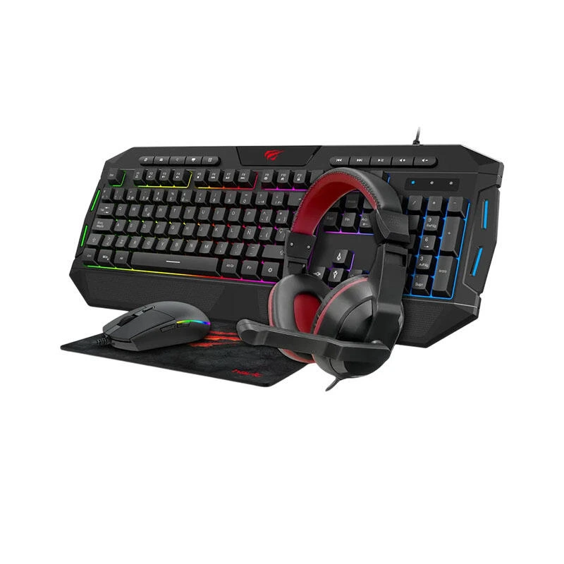 Havit KB501CM Gaming combo keyboard mouse mousepad headset Black | კლავიატურა