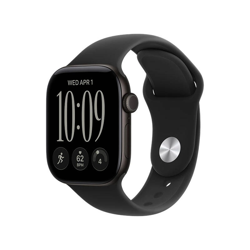 Apple Watch Series 12 GPS 42mm Black Aluminium Case with Black Sport Band MJEA4 S/M | საათი