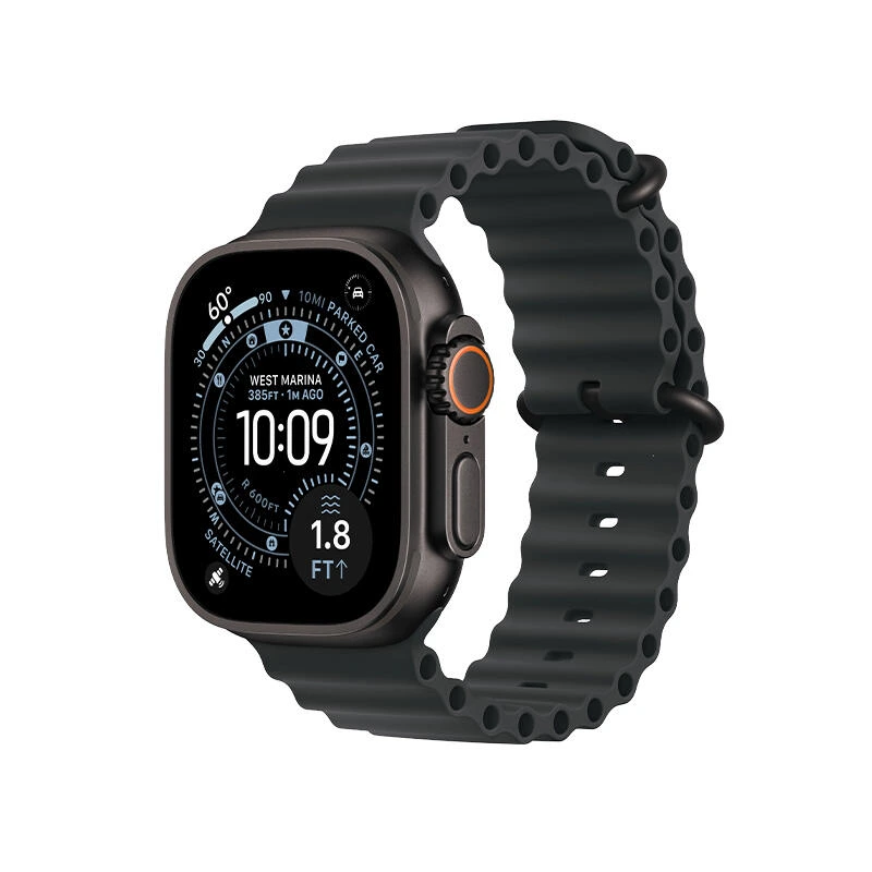 Apple Watch Ultra 3 49mm Black Titanium Case With Black Ocean Band MF0J4 | საათი