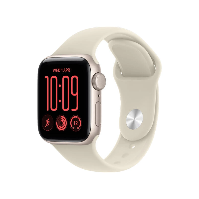 Apple Watch SE 3 GPS 40mm Starlight Aluminium Case With Sand Sport Band MJKW4 M/L | საათი