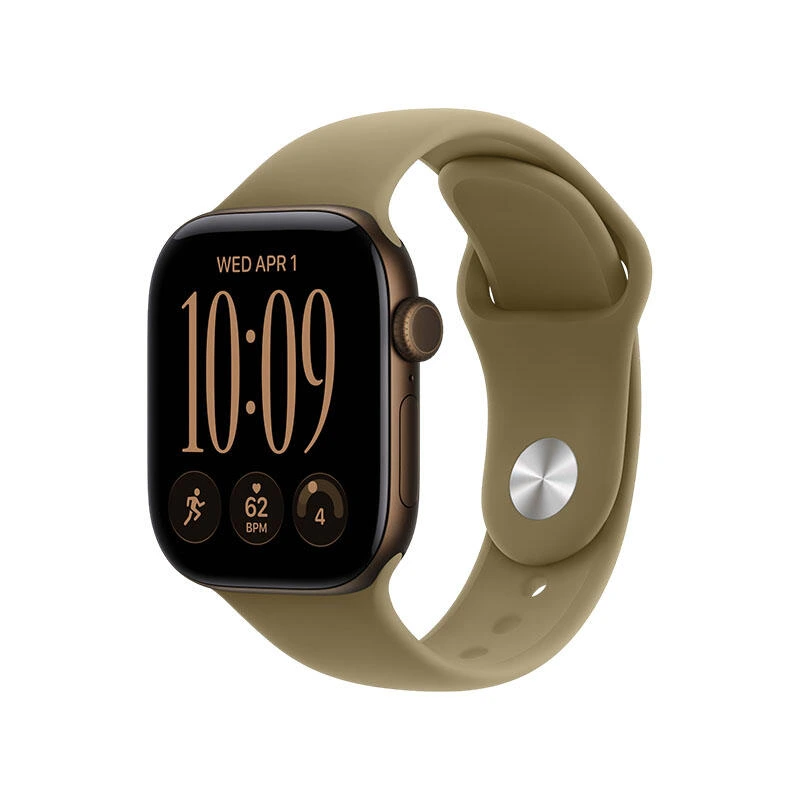 Apple Watch Series 12 GPS 42mm Dark Bronze Aluminium Case With Olive Sport Band MJEF4 S/M | საათი
