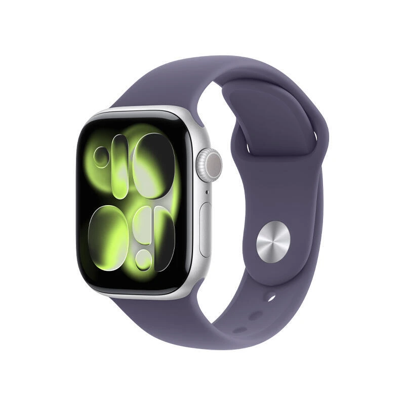 Apple Watch Series 11 GPS 42mm Silver Aluminium Case With Purple Fog Sport Band MEU64 S/M | Saati