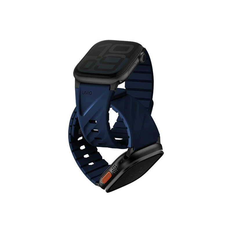 Uniq Fluo Magnetic With Connector Apple Watch Strap 49-40MM Marine Blue | Часы