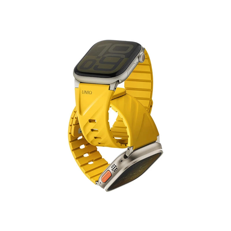Uniq Fluo Magnetic With Connector Apple Watch Strap 49-40MM Golden Yellow | საათი