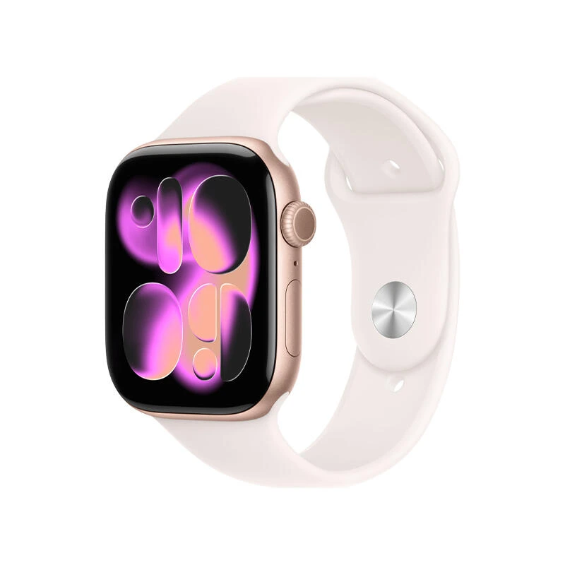 Apple Watch Series 11 GPS 46mm Rose Gold Aluminium Case With Light Blush SB MEV64 S/M | Saati
