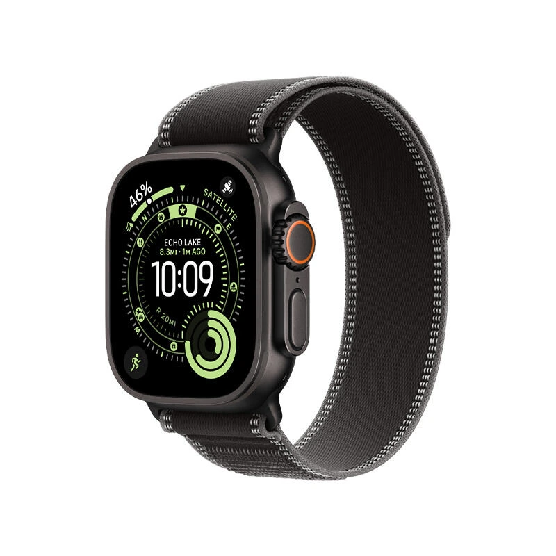 Apple Watch Ultra 3 49mm Black Titanium Case With Black/Charcoal Trail Loop MF1D4 S/M | საათი