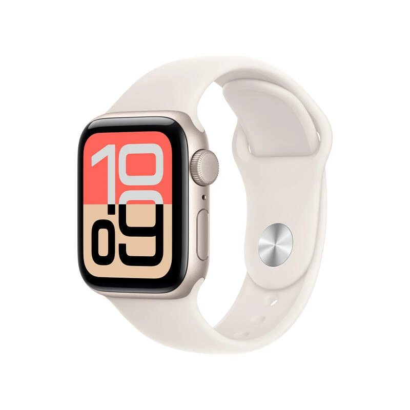 Apple Watch SE 3 GPS 40mm Starlight Aluminium Case With Starlight Sport Band MEH34 S/M | Часы
