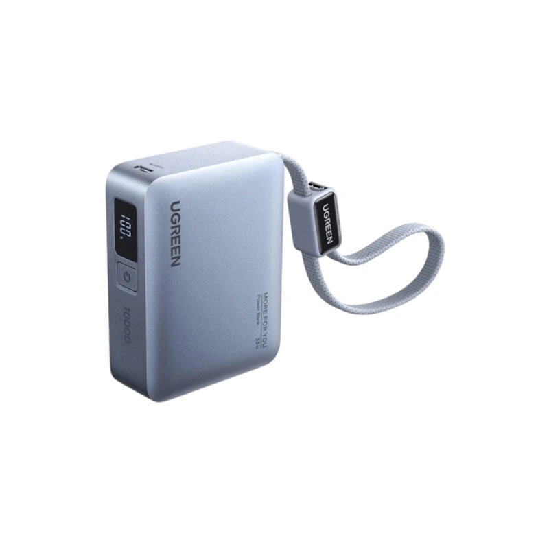 Ugreen 10000mAh Type-C USB Fast Charging Power Bank With Type-C Cable 75173B Blue | Power ბანკი