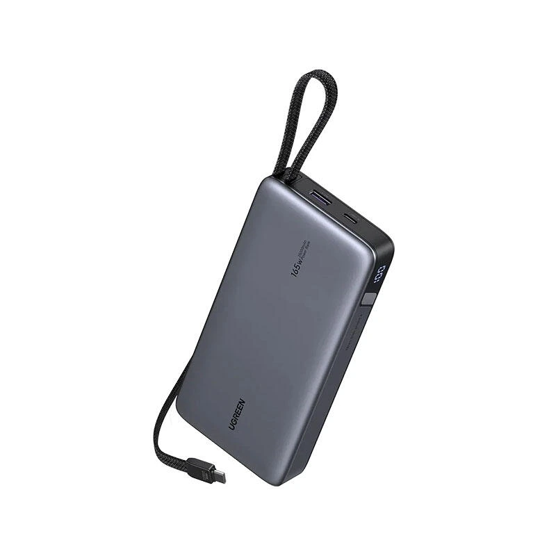Ugreen Nexode 25000mAh Type-C USB Power Bank With Built-in Type-C Cable 55995B Grey | Power ბანკი