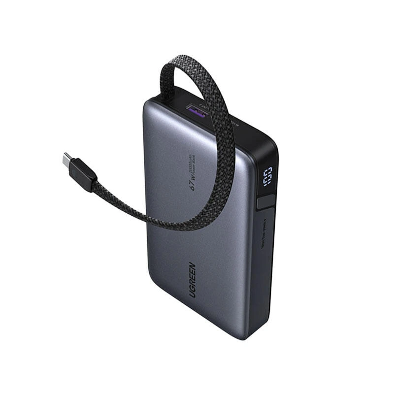 Ugreen Nexode 20000mAh Type-C USB Power Bank with Built-in Cable 85166B | Power ბანკი