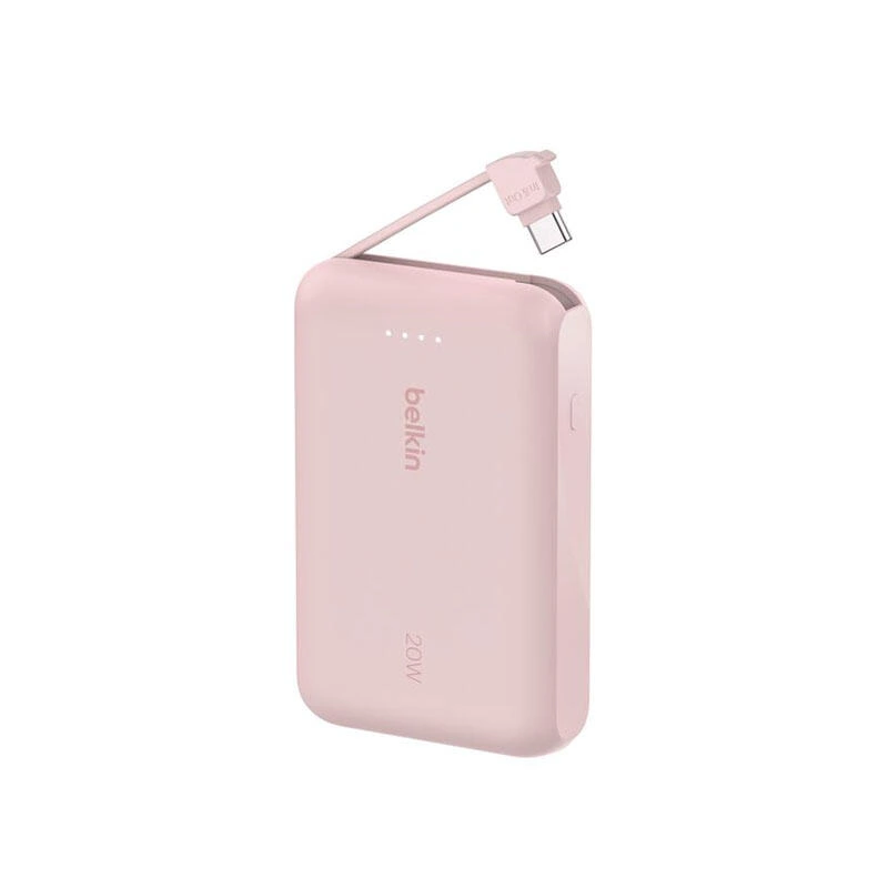 Belkin Power Bank 10000mAh With Integrated Cable BPB021HQPK Pink | Power ბანკი