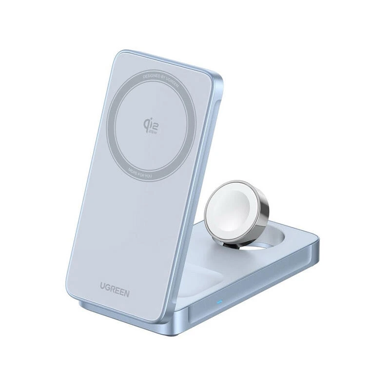 Ugreen MagFlow 25W 3-in-1 Magnetic Wireless Charger 65901 Blue | უსადენო დამტენი