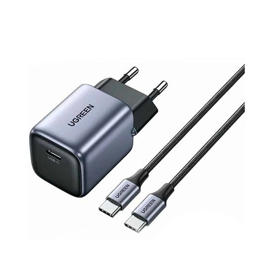 Ugreen Nexode 30W Type-C with Type-c Cable 1m GaN Fast Charger 25257 Black | დამტენი