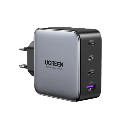 Ugreen GaN Fast Charger 3x USB-C USB-A 100W 40747 Black | зарядка