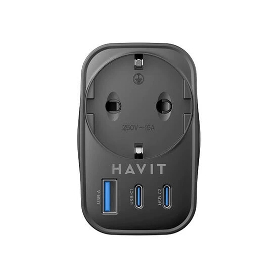 Havit Fast Charger UC142 Black | დამტენი