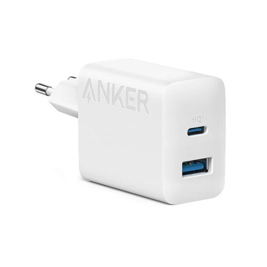 Anker 312 20W Wall Charger Two Ports A2348 A2348G21 White | დამტენი