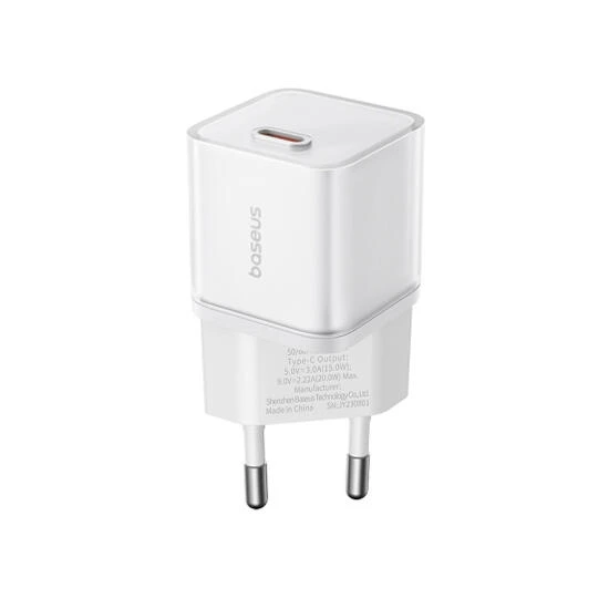 Baseus GaN5S Fast Charger 1C 20W EU P10162503213-00 White | დამტენი