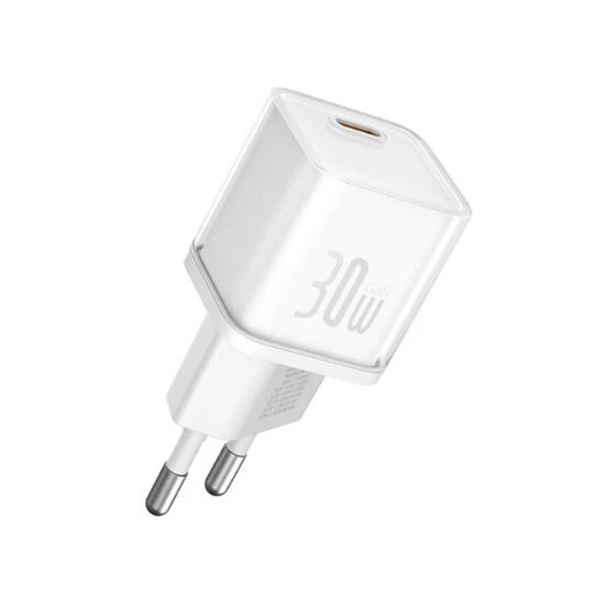 Baseus GaN5S Fast Charger 1C 30W EU P10162504213-00 White | დამტენი