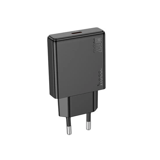 Hoco Delgado Single Port PD20W Charger N37 EU Black | დამტენი