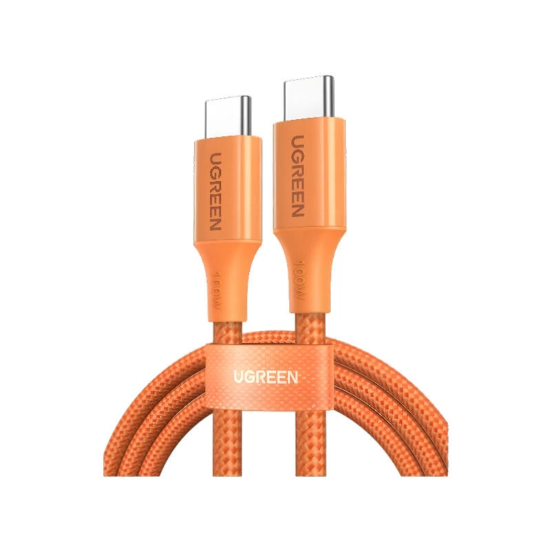 Ugreen 100W Type-C To Type-C PD Fast Charging Braided Cable 1m 95493 Orange | Кабель