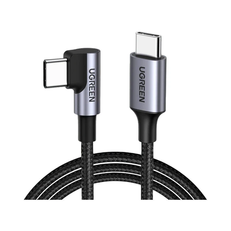 Ugreen 60W Type-C to Angled Type-C Round 1m 50123 Grey | Кабель