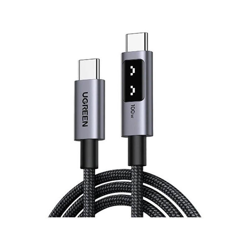 Ugreen Uno 100W Type-C to Type-C 0.5m 45612 Black/Grey | კაბელი