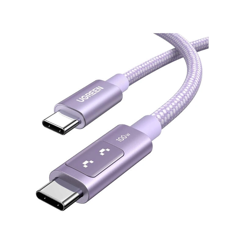 Ugreen Uno 100W Type-C to Type-C Fast Charging Cable 1m 65092 Purple | კაბელი