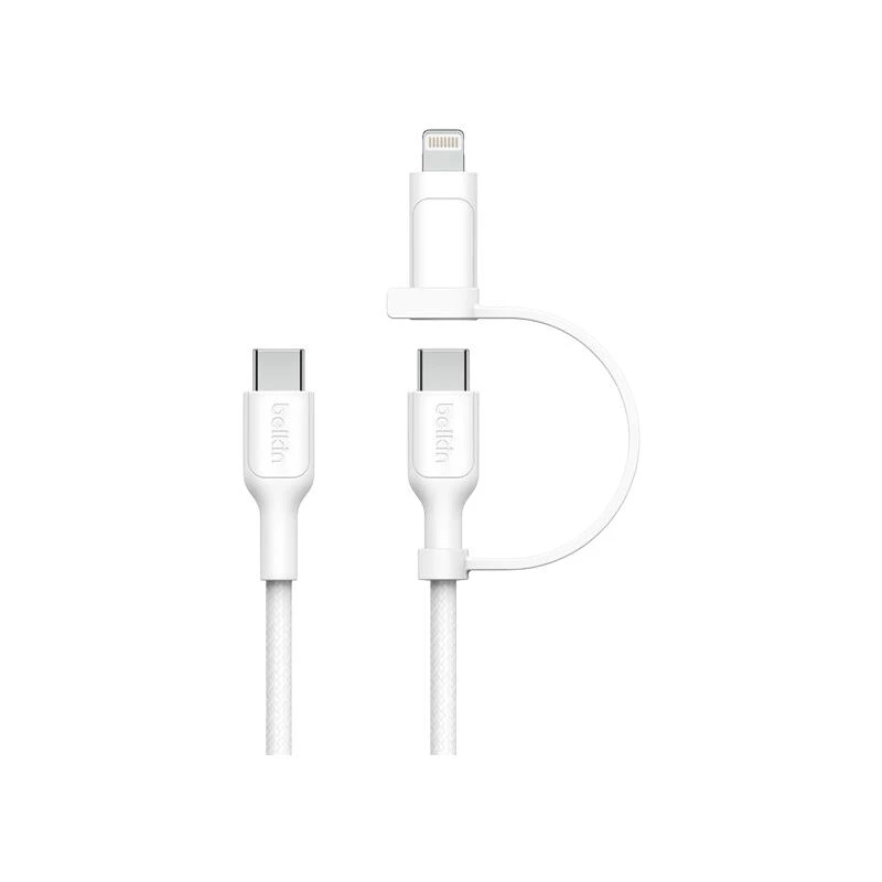 Belkin 2-in-1 USB-C and Lightning cable 1.5M CAC003hq1.5MWH White | kabeli