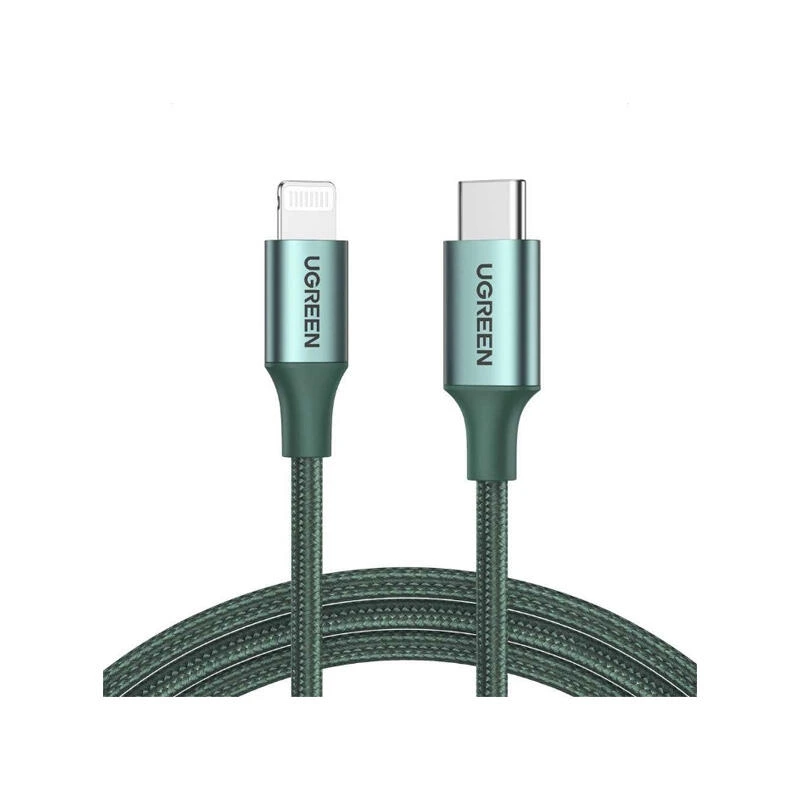 Ugreen MFi USB-C To Lightning Cable 1m 80564 Midnight Green | კაბელი