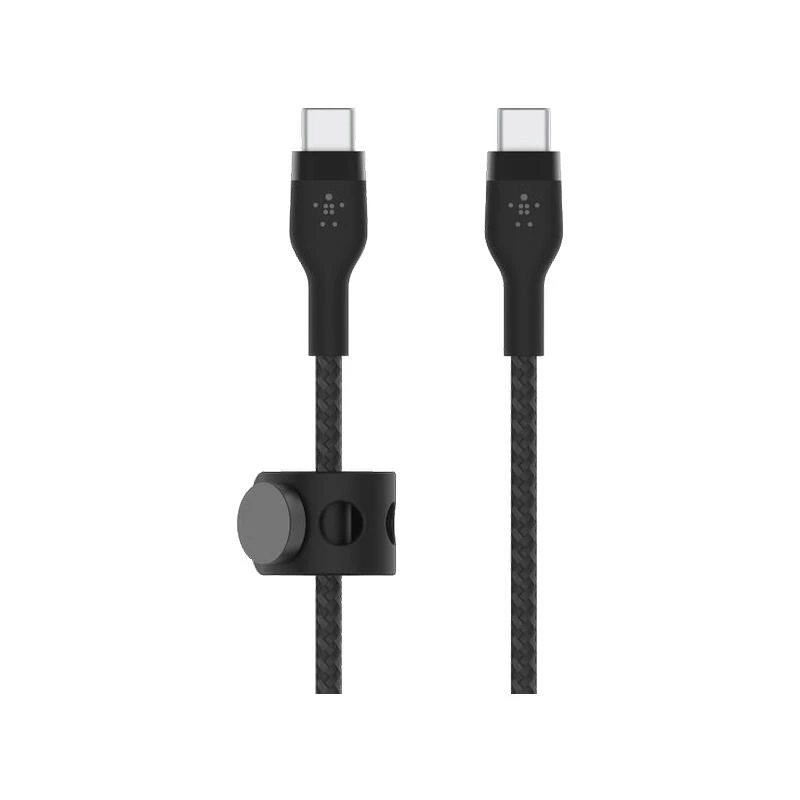 Belkin BoostCharge PRO Flex USB-C to USB-C Braided Silicone Cable 3M CAB011bt3MBK Black | კაბელი