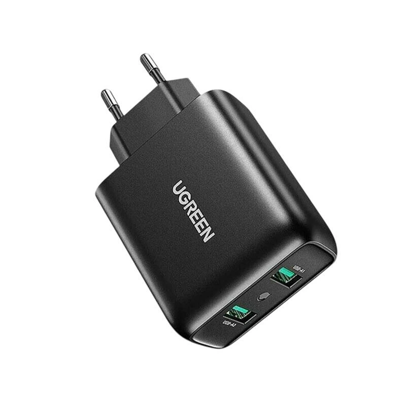 Ugreen 36W USB Fast Charger 10216 Black | კაბელი