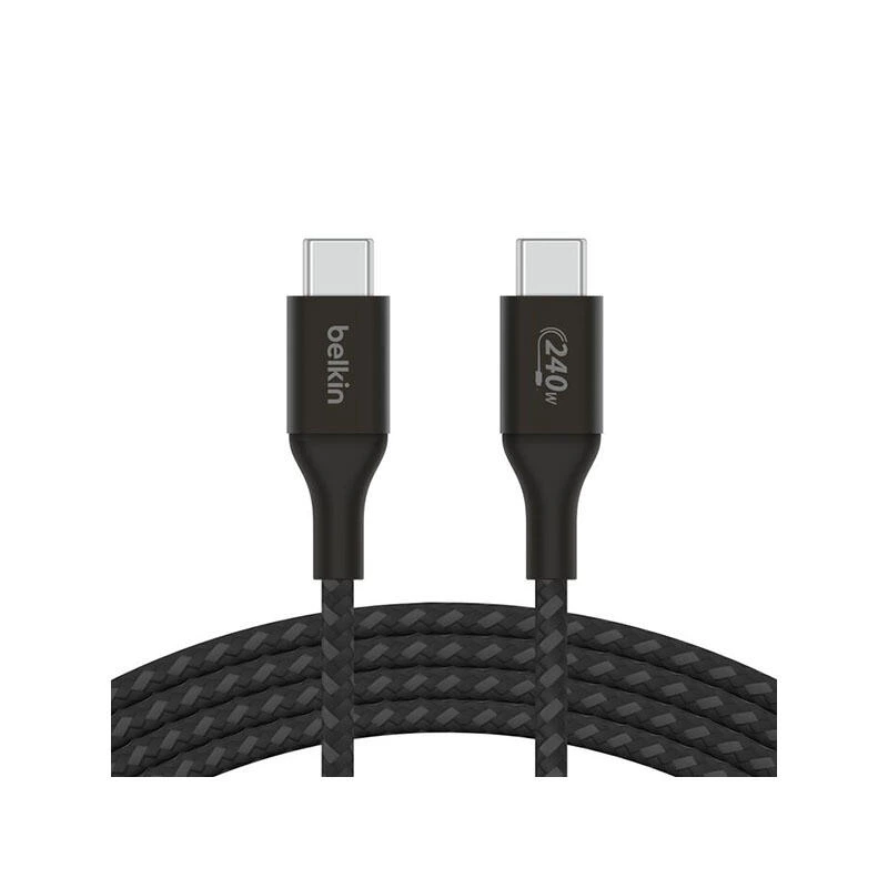Belkin 240W Braided C-C CABLE 1M CAB015bt1MBK Black | კაბელი