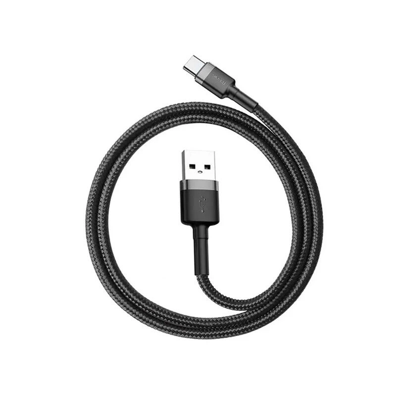 Baseus cafule Cable USB For Type-C 3A 0.5m CATKLF-AG1 Grey | კაბელი