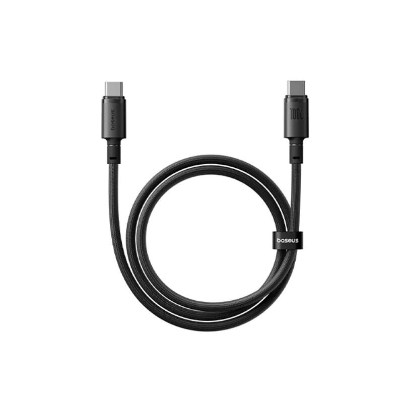 Baseus New Braided Fast Charging Cable USB-C to USB-C 100W 1m E0426W00 Cosmic Black | კაბელი