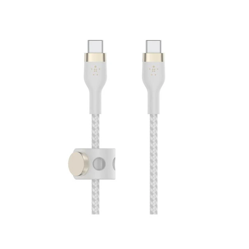 Belkin BoostCharge PRO Flex USB-C to USB-C Braided Silicone Cable 1M CAB011bt1MWH White | კაბელი