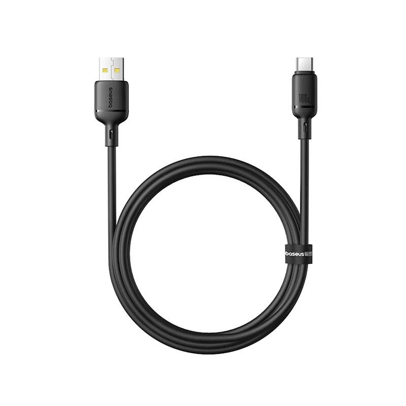 Baseus Silky Series Fast Charging Cable USB to Type-C 100W 1m P10377703113-00 Cluster Black | kabeli