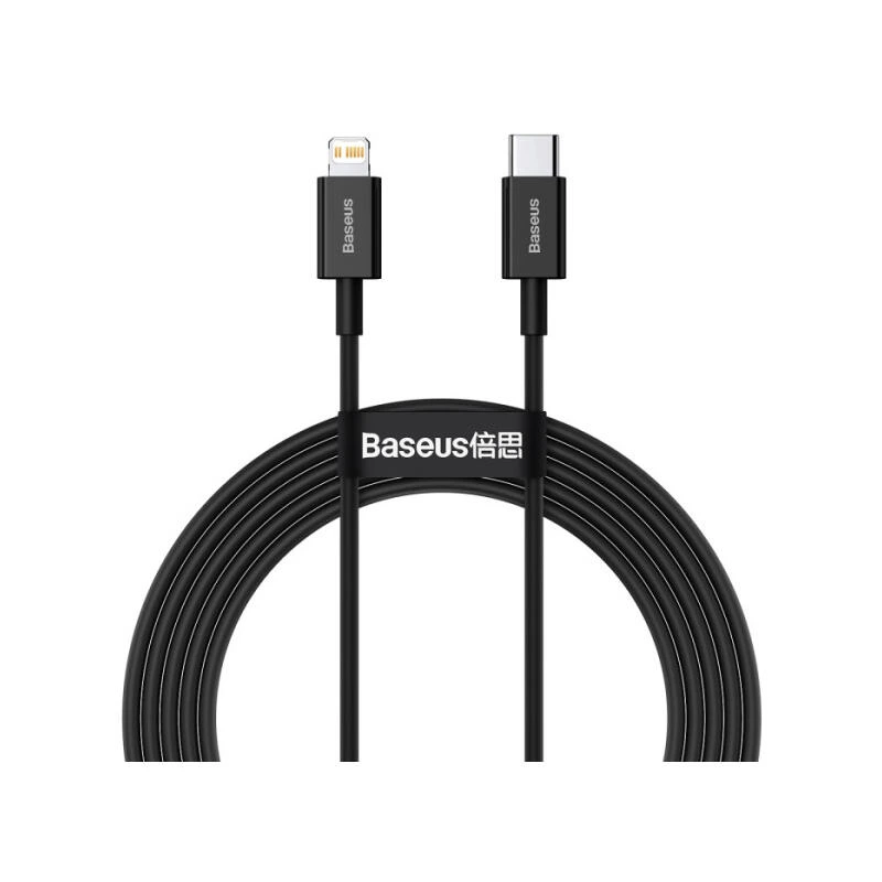 Baseus Superior Series Fast Charging Data Cable Type-C to Lightning PD 20W 2m CATLYS-C01 Black | კაბელი