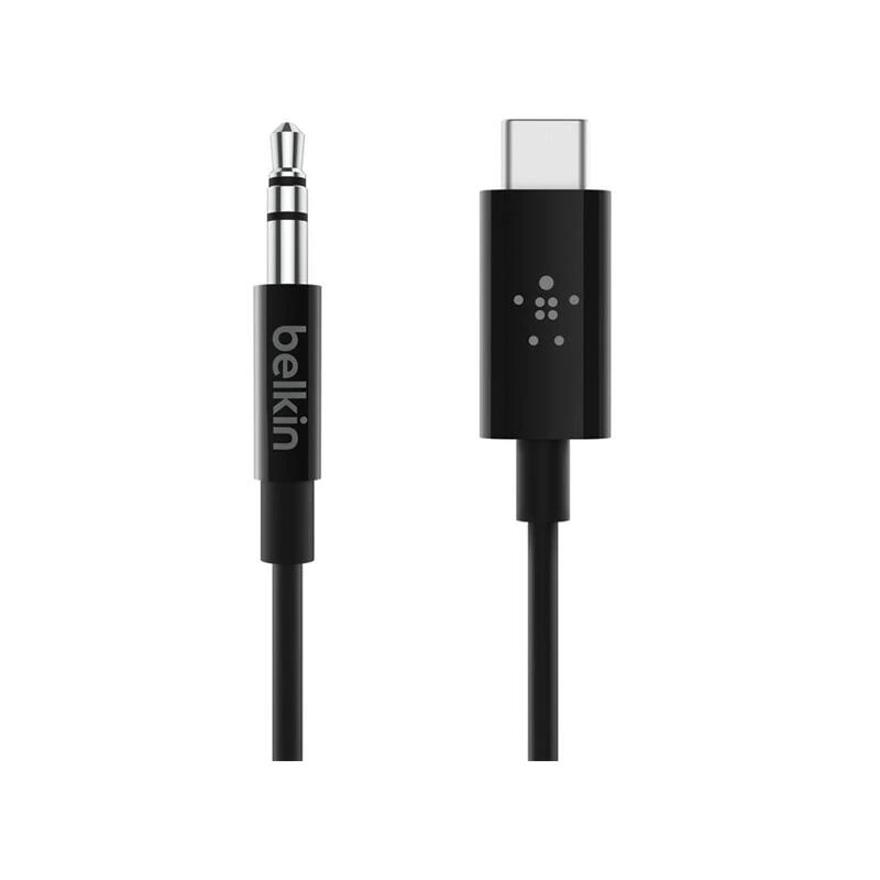 Belkin RockStar 3.5mm Audio Cable With USB-C Connector F7U079bt03-BLK Black | kabeli